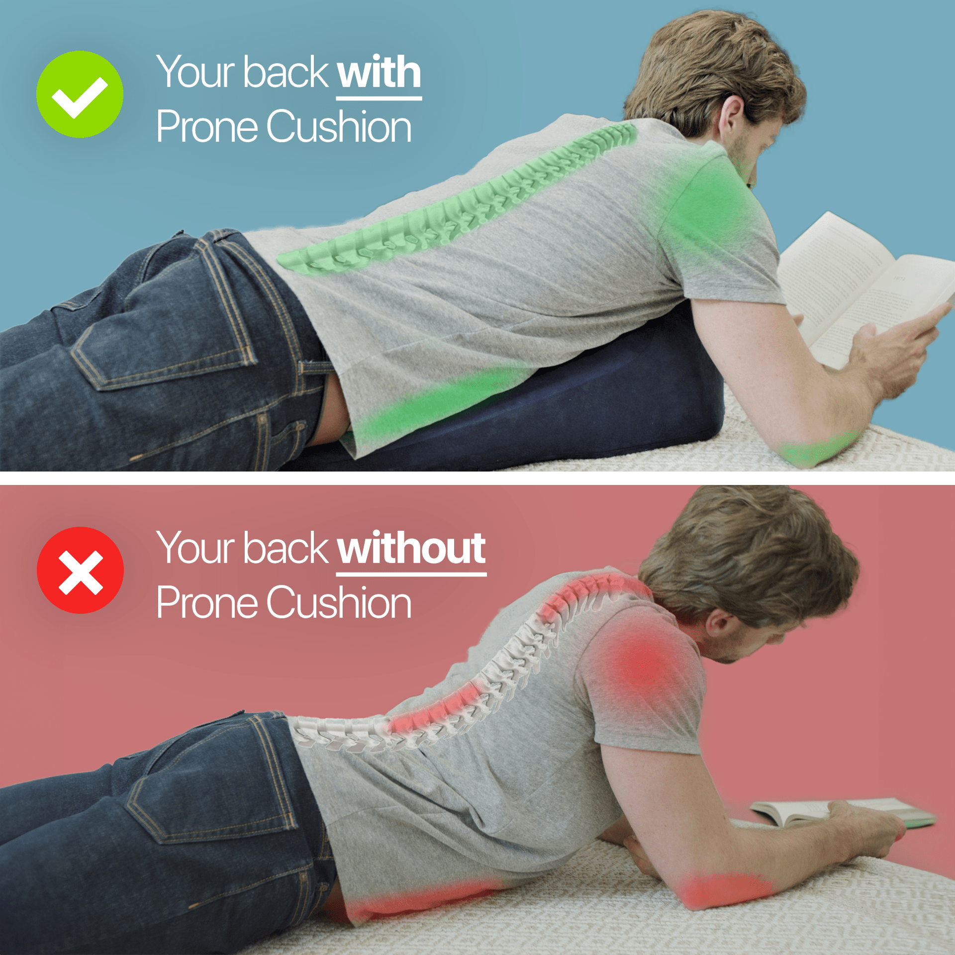 Prone Cushion™ - Prone Cushion: The Ultimate Comfort Device for Lying Down